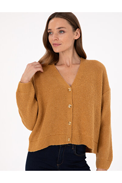 Pierre Cardin Camel Comfort Fit Triko Hırka 50300112-VR015