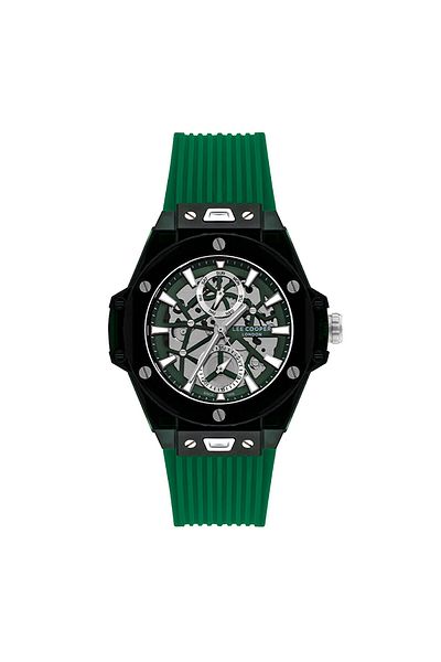 Lee Cooper Lee Cooper Men's Watch, Multi Function Display and Silicone Strap - LC07975.777, Green