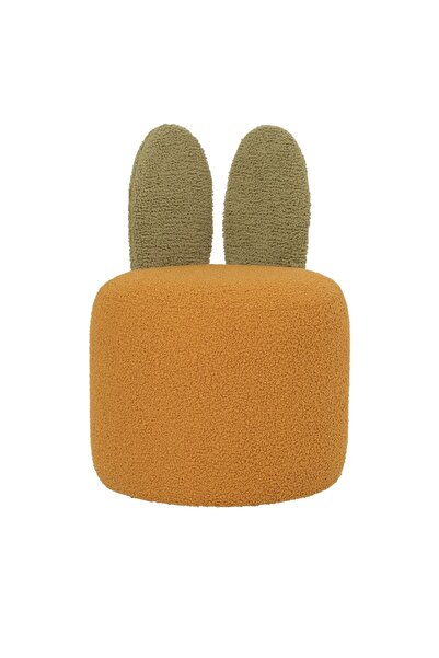 Almila Bani Tavşan Kulaklı Puf Safran/Yeşil