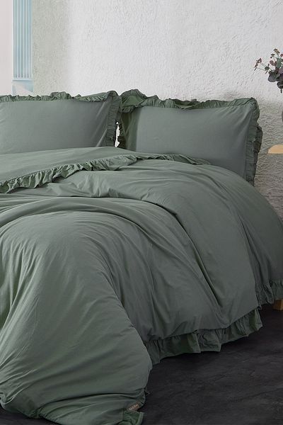 Nazik Home Set cuvertură de pilota dublu Serra Frilly din 3 piese