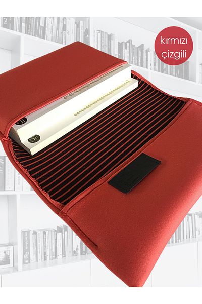 Mi Fama Red Striped Flexible Book Sleeve