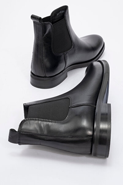 MARCOMEN Erkek Klasik Chelsea Bot Gerçek Deri Mc 12275 Siyah