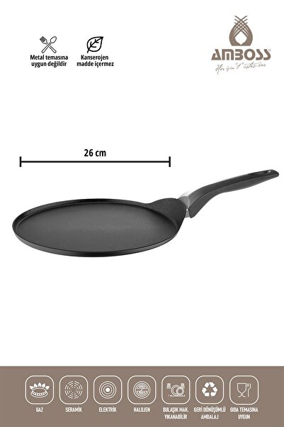 Amboss 9 Parça Siesta Paslanmaz Çelik Saklama Kabı Sahan Set & Krep Tava