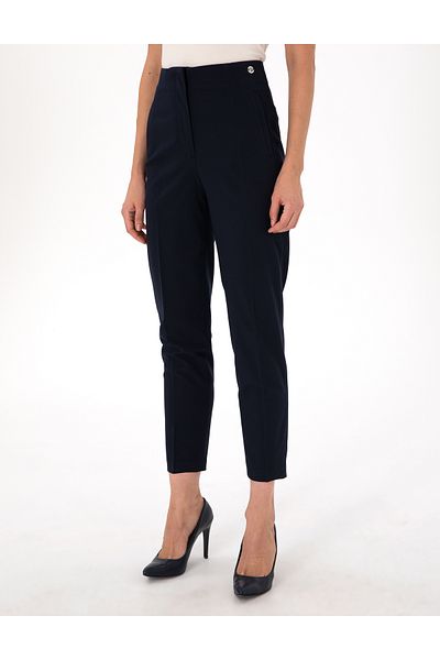 Pierre Cardin Navy Blue Carrot Fit Fabric Trousers 50302509 -Vr033