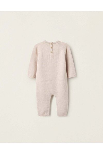 Ziddy KNITTED JUMPSUIT FOR BABY BOYS BEIGE
