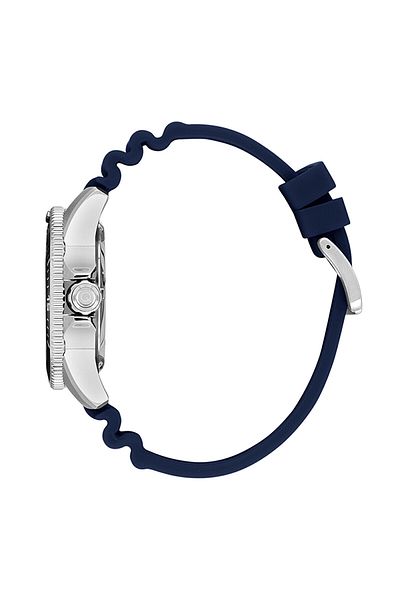 Quantum QUANTUM BAR1115.399 Men Automatic Display Watch & Silicone Strap Dark Blue