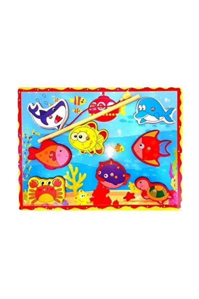 pasajdanal Ahşap Mıknatıslı Balık Tutma Oyunu Montessori Çocuk Etkinlik Zeka ...