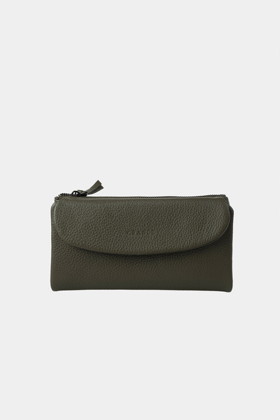 Grande 2602 Model Green Genuine Leather Women's Wallet - Large Flother