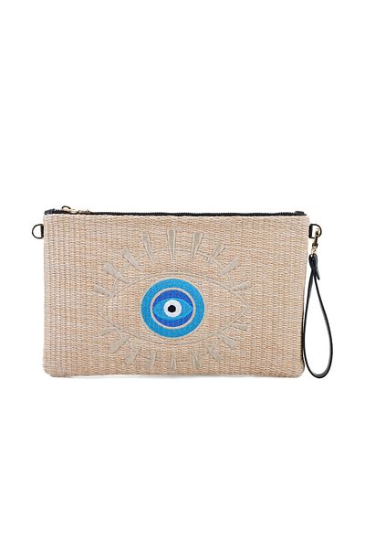Desa Γυναικεία ψάθινη τσάντα Portfolio Reynold Beige