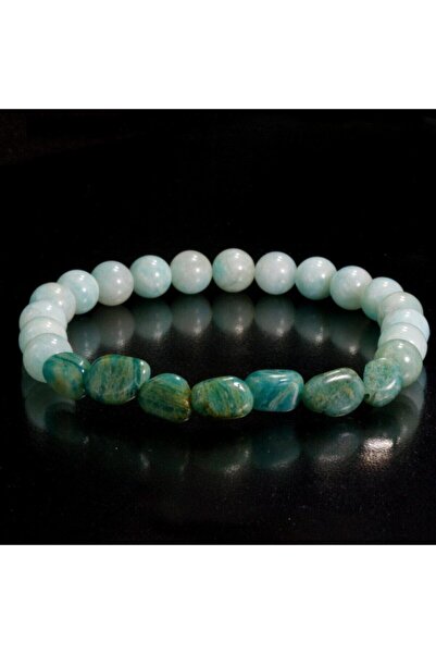 LADIN DOGALTAŞ Unisex Amazonite Design Natural Stone Bracelet