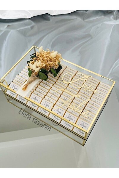 bt bera tasarım 100 Adet Kız Isteme Çikolatası, Söz, Nişan Çikolatası Krem Ci...