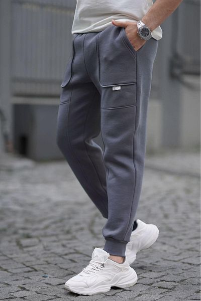 Madmext Geräucherte Cargo Pocket Basic Jogginghose 6527