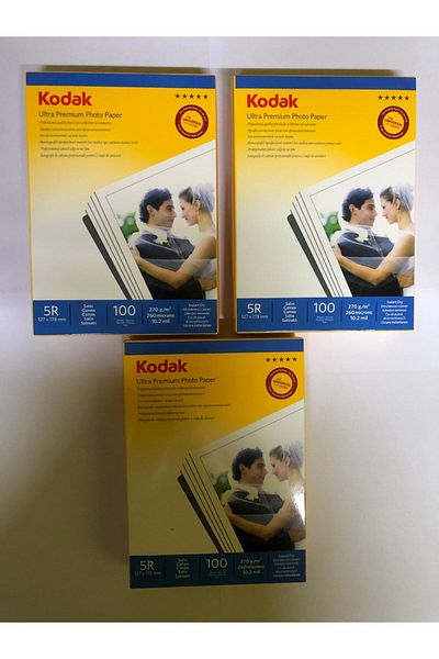 Kodak 270 Grams 13X18Cm Matte Satin 3 Pack 300 Pieces Ultra Premium Inkjet Photo Paper
