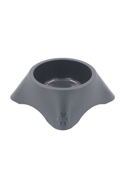 SENNEDİLERSEN Evohe XL Gray Food and Water Bowl - 0.70 Lt, 19.5X19.5X70 cm