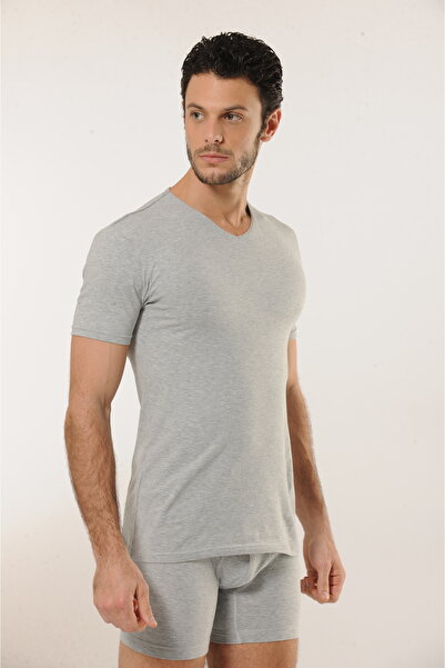 MODA Βαμβακερό σετ ελαστικό ύφασμα ανδρικών εσωρούχων με λαιμόκοψη σε σχήμα V & 6 μαλακών υφών