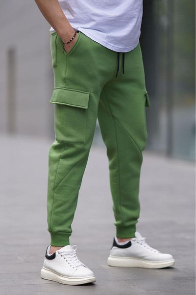 Madmext Grüne Jogginghose mit Cargo-Tasche für Herren 6526