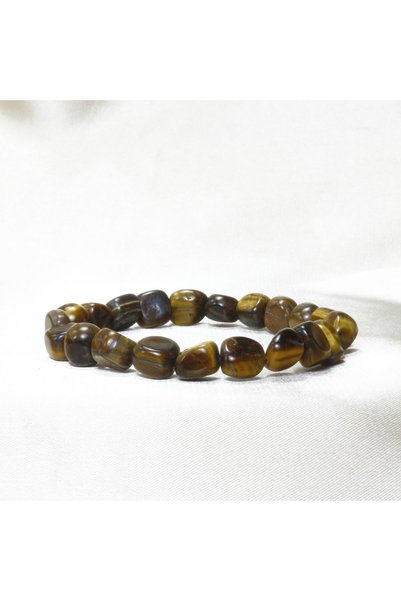 Generic Brand Tiger Eye Unprocessed Natural Stone Bracelet