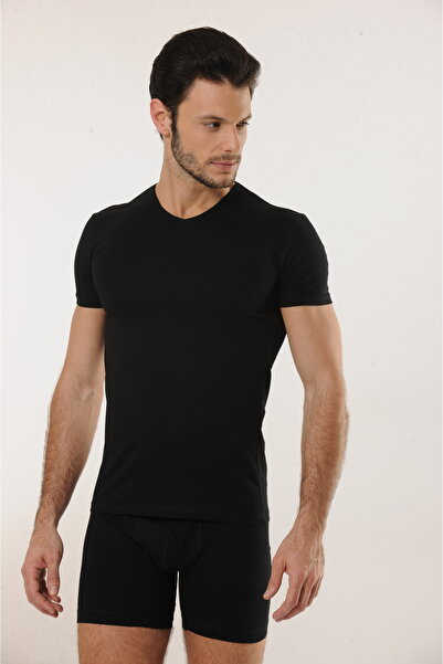 MODA Βαμβακερό σετ ελαστικό ύφασμα ανδρικών εσωρούχων με λαιμόκοψη σε σχήμα V & 6 μαλακών υφών