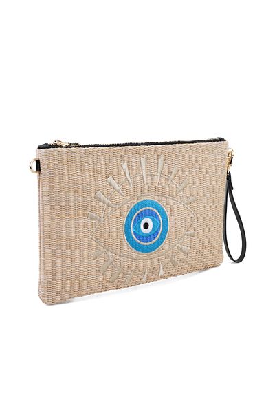 Desa Γυναικεία ψάθινη τσάντα Portfolio Reynold Beige