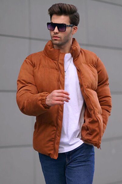 Madmext Kahverengi Nubuk Erkek Şişme Mont 6802