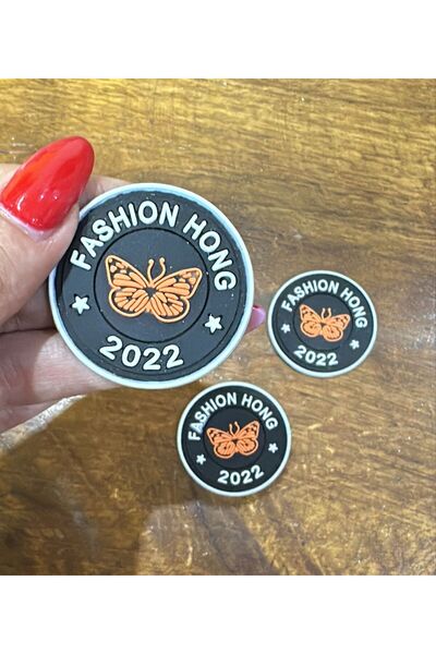 Gönülden Tasarım Set de armătură fluture din silicon portocaliu 4x4 cm - 3 buc