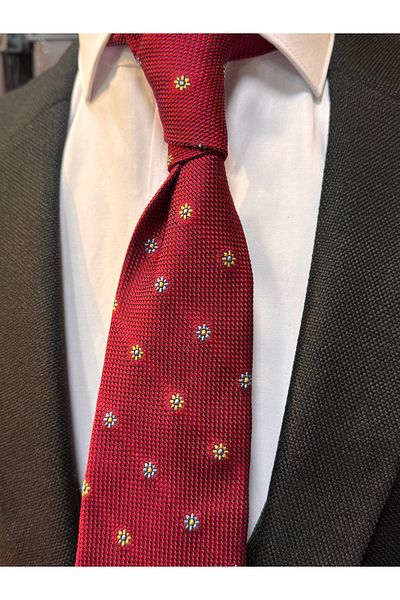 CROATE 100% Silk Red Special Pattern