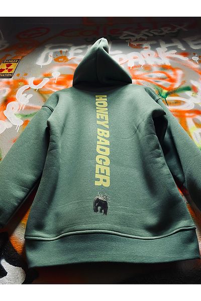 Spark Collection Honey Badger Honey Badger 100% βαμβακερό φλις εσωτερικά φούτερ με κουκούλα Relax Mold