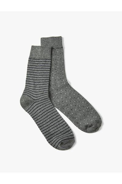 Koton Set 2 șosete cu dungi