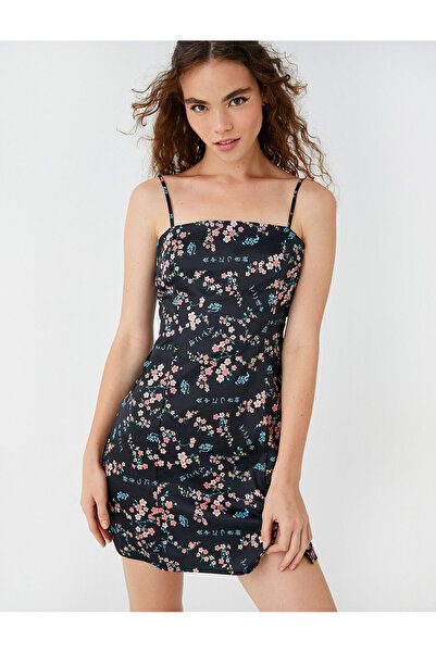 Koton Floral Σχισμές Φόρεμα Λεπτές τιράντες