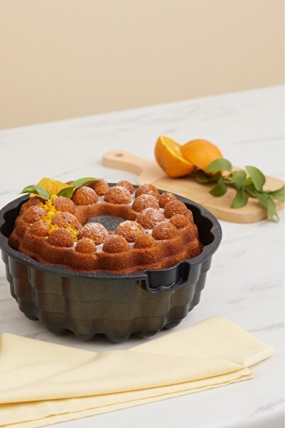 Karaca Celeste Gradient Cast Cake Mold Anthracite