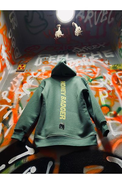 Spark Collection Honey Badger Honey Badger 100% βαμβακερό φλις εσωτερικά φούτερ με κουκούλα Relax Mold
