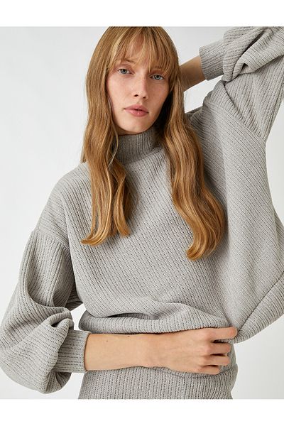 Koton Stand Collar Sweatshirt