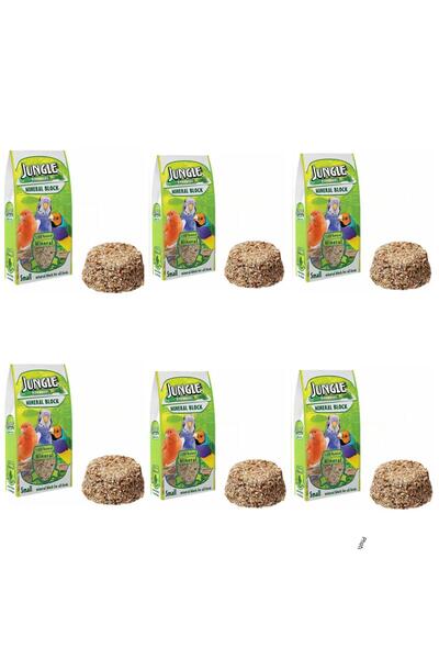 Jungle Muhabbet Bülbül Kanarya Mineralli Yemlik Taşı 6 lı Mineral Blok Gaga T...