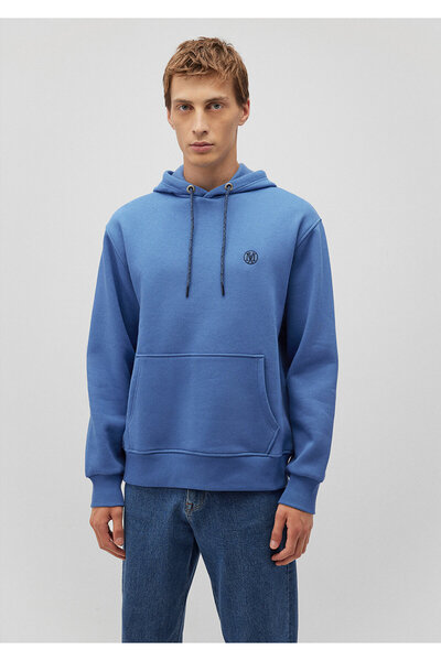 Mavi MAVİ Logo Baskılı Kapüşonlu Siyah Sweatshirt 065606