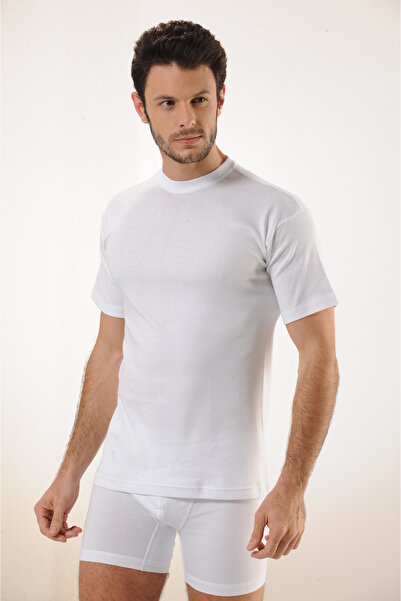 MODA Ανδρικό εσώρουχο από 100% βαμβάκι, 3 στρώσεις, με κλειστό γιακά