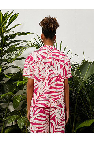 Koton Tropical Printed Short Sleeve Shirt