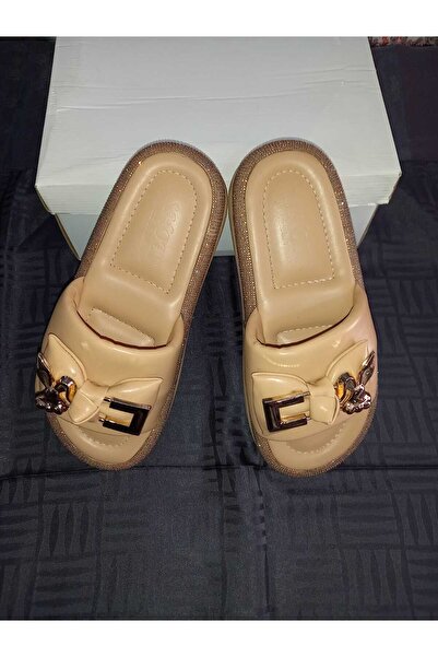 Velvet Asel Patent Leather Stylish Slippers with Stones