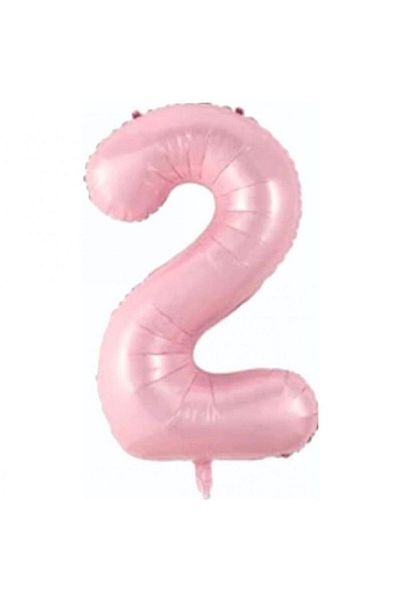 parti sürprizi Baby Pink 1 Number Foil Balloon 76 Cm 1 Piece