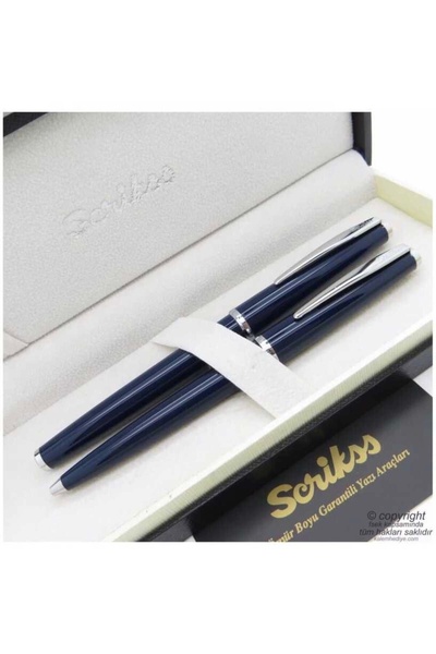 Scrikss 33 قلم كروي باللون الأزرق الداكن