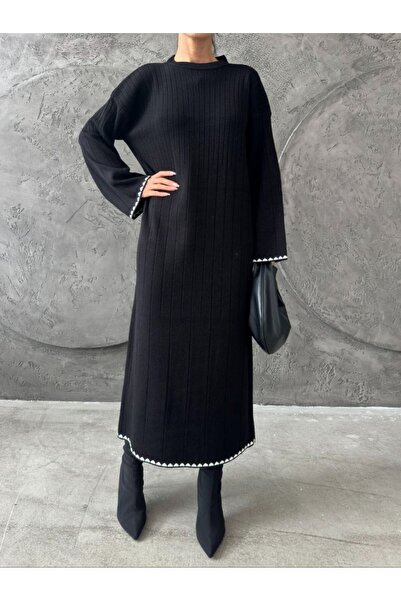 Modamorfo Accordion Knitted Knitwear Dress
