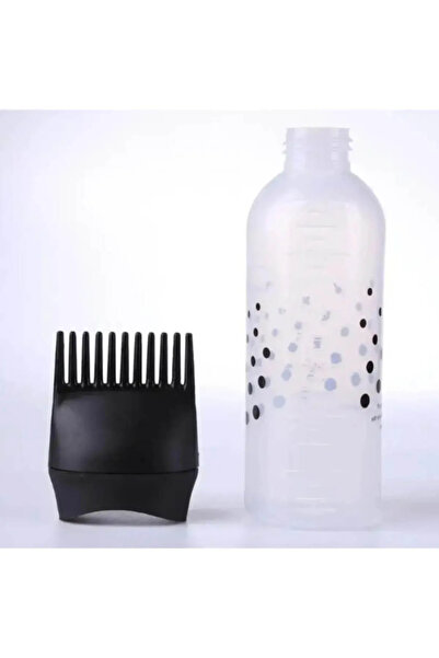shopExxtra Scalloped Hair Coloring Bottle with Reservoir Ergonomic Easy Operation (Coiffeuses' Preference) X 1 Piece Black