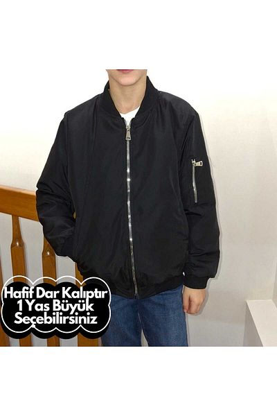 minnak ayak Bomber College Jacket Unisex Girl's Boy's Coat Rainproof Winter