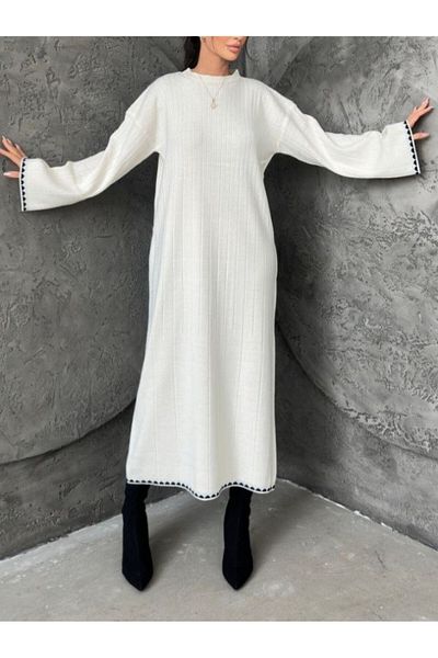 Modamorfo Accordion Knitted Knitwear Dress