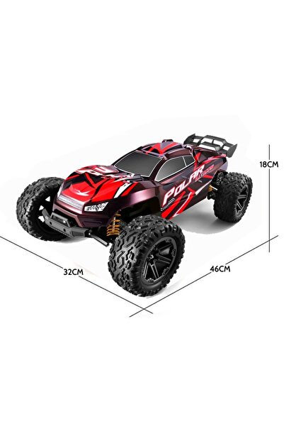 TRUST STORE ELEKTRİKLİ RC 1:8 ÖLÇEK SERVO MOTOR SÜSPANSİYONLU ARAZİ ARACI SPOR ARAÇ 85 KM HIZ RC ARAÇ KIRMIZI