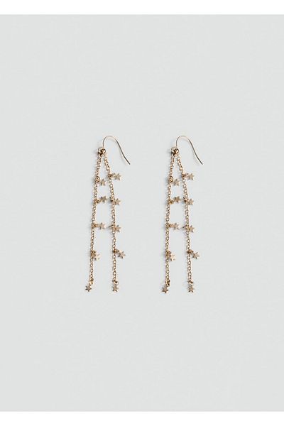 Mango Teen Long Star Earrings
