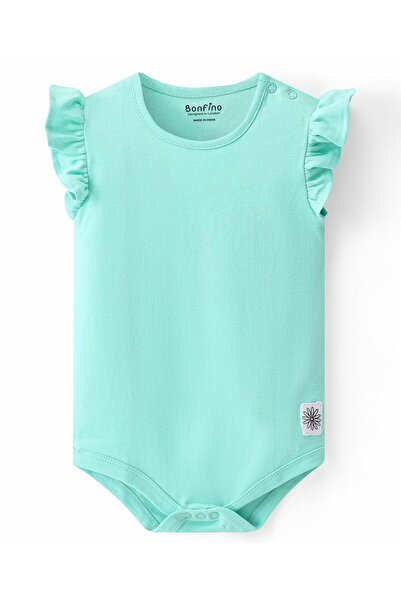 Bonfino 100% Cotton Knit Frill Sleeves Onesies Solid Color & Floral Print Pack Of 5 - Multicolor