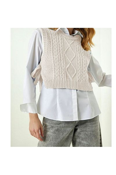 moda mh SIDE CONNECTED SWEATER