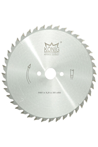 König Ahşap Kesim Elmas Uçlu İnce Testere 260*2,8*30z80