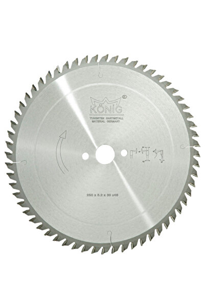König Ahşap Kesim Elmas Uçlu Testere 250*3,2*30z48