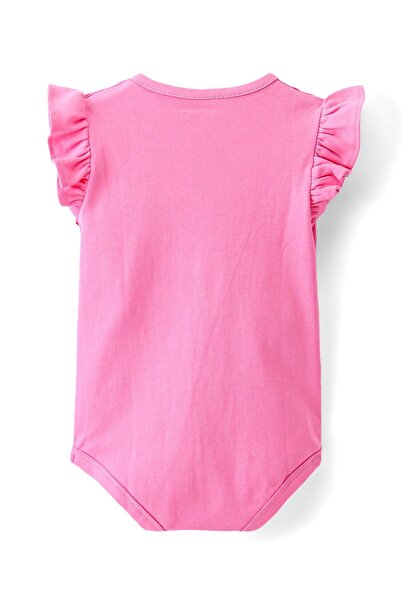 Bonfino 100% Cotton Knit Frill Sleeves Onesies Solid Color & Floral Print Pack Of 5 - Multicolor